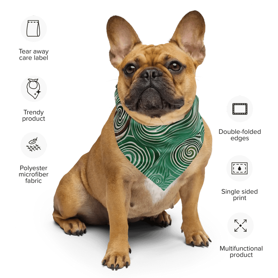 Funky Cool Green Liquid Tie-Dye Bandana product image (6)