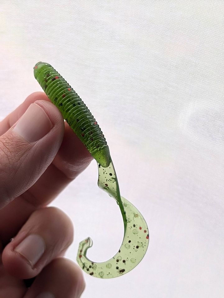 3" Curly Tail Grub soft plastic bait fishing lure (6 per pack) product image (1)