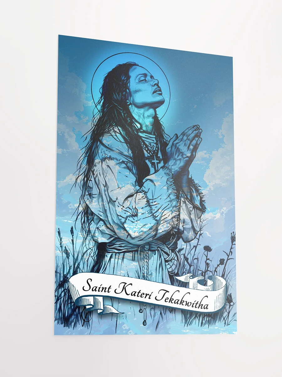 Saint Kateri Tekakwitha Patron Saint of Indigenous People, Ecology, Native Americans, People in Exile, People Who Lost Parents, Matte Poster product image (4)