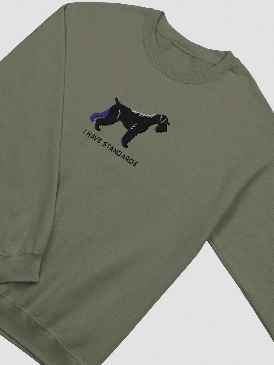 I Have Standards Sweatshirt (Embroidered) of a Standard Schnauzer(Black) product image (9)
