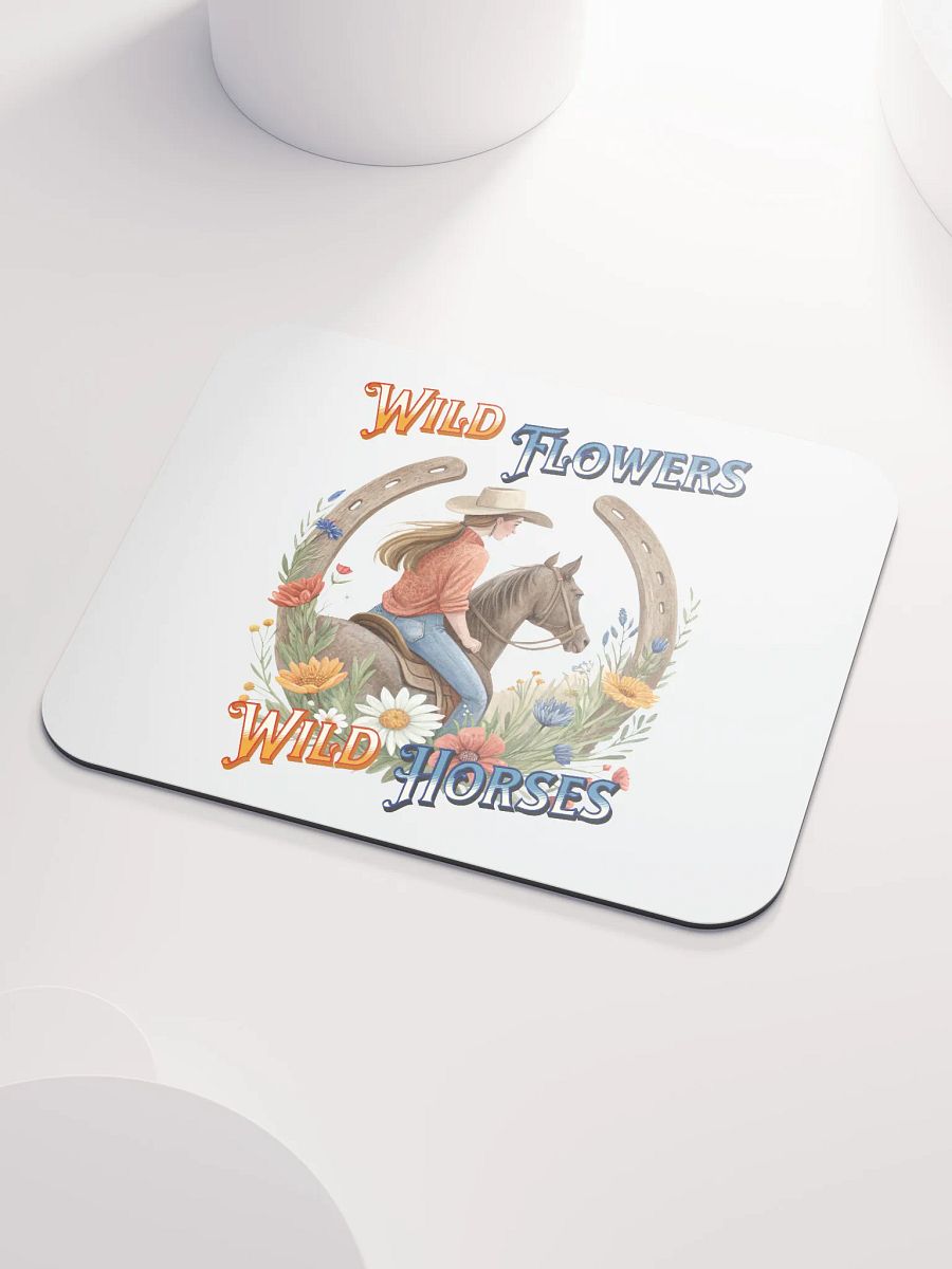 Wild Flowers Wild Horses Cowgirl Mouse Pad product image (3)