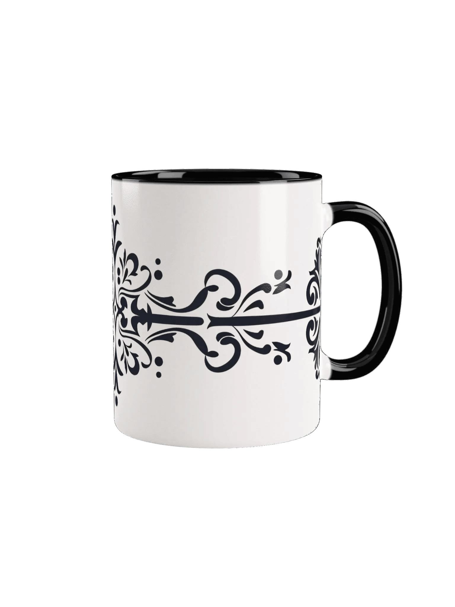 Elegant Floral Divider Ceramic Mug product image (2)
