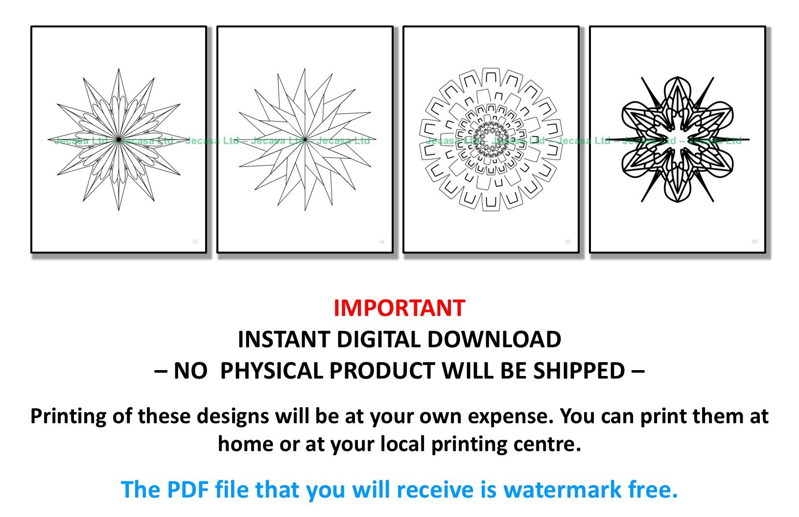 100 Geometric Mandala Coloring Pages | PDF | Digital File | Series GM2025 Vol. 8 product image (7)