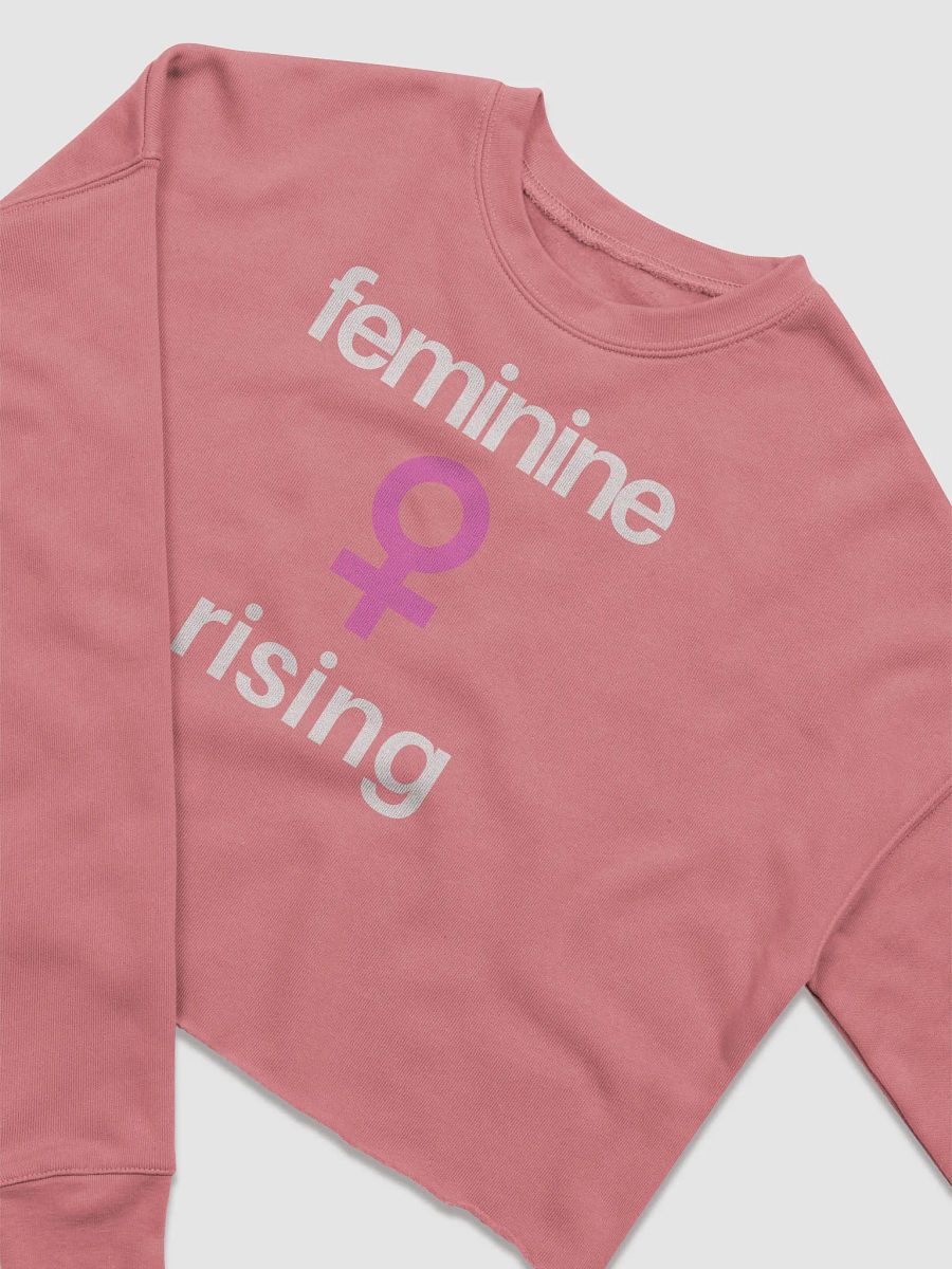 Feminine Rising Cropped Sweatshirt. (Pink) product image (3)