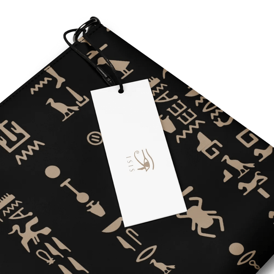Isis Black Hieroglyphs Crossbody Bag product image (4)