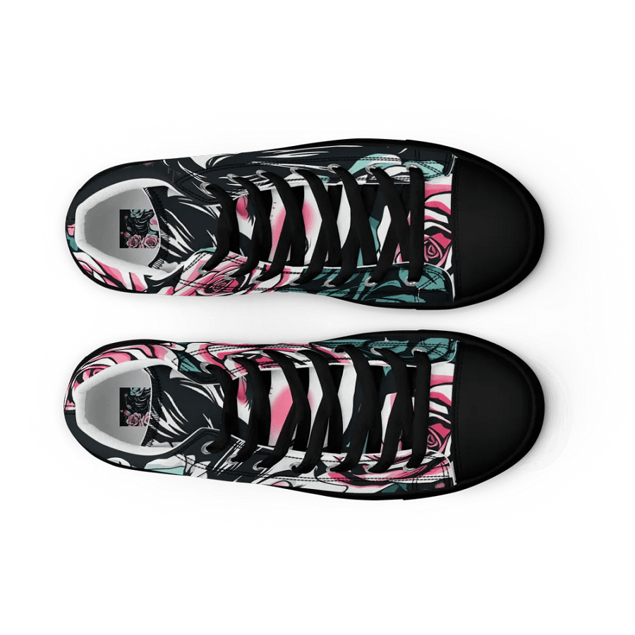romantic roses Men's high top canvas shoes product image (9)