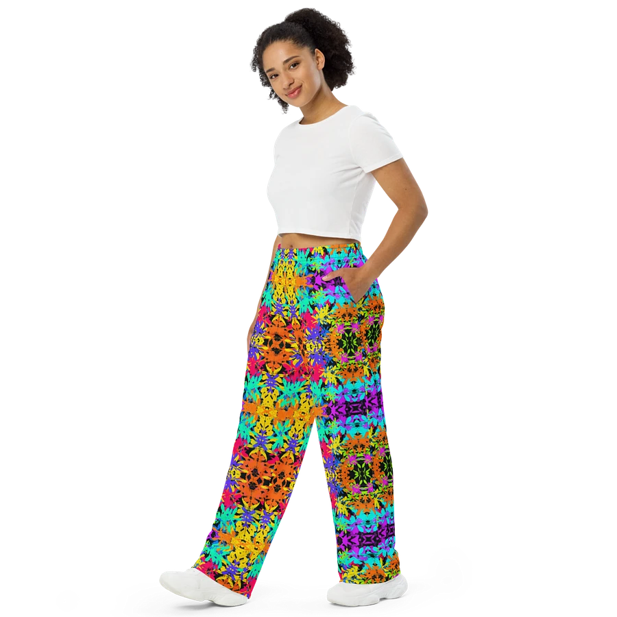 Coloured Leaves Unisex Wide Leg Bottoms product image (3)