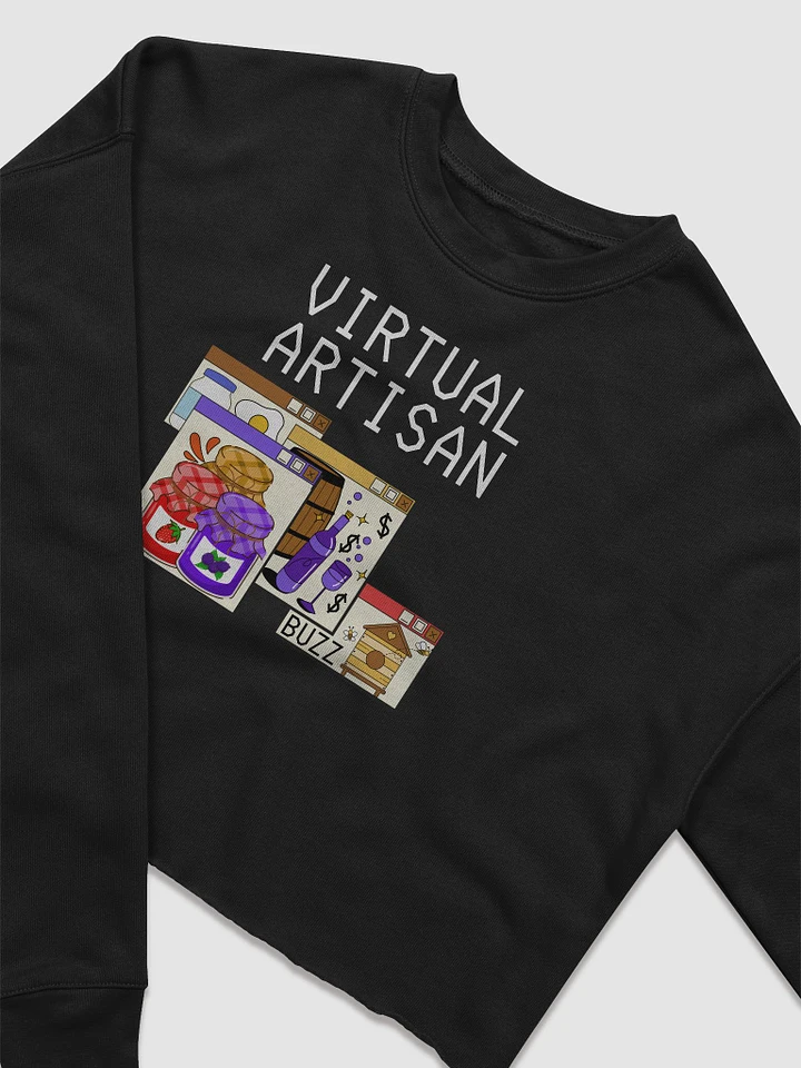 Virtual Artisan Cropped Sweatshirt - White Text product image (9)