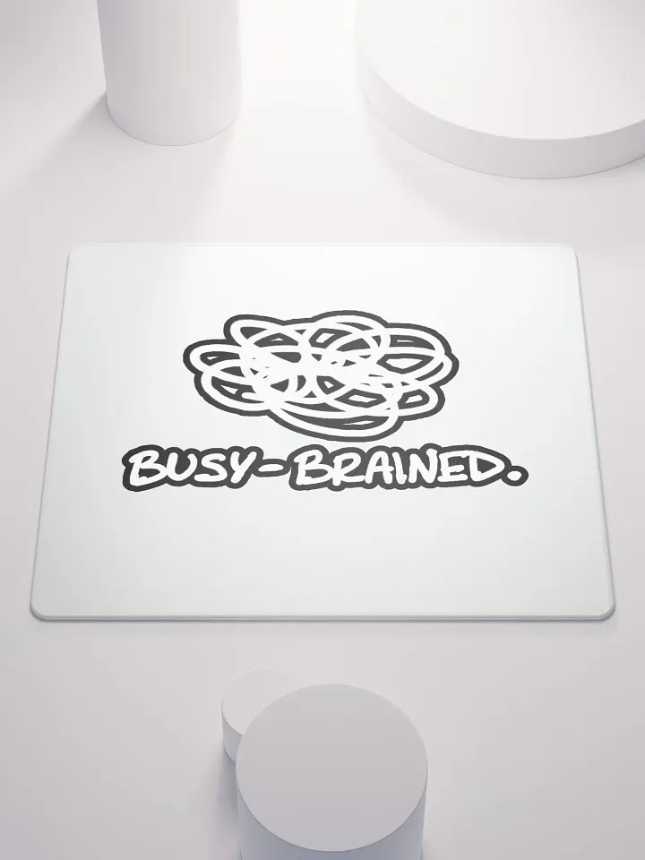 BUSY-BRAINED lined design, #763D7D) mouse pad product image (1)