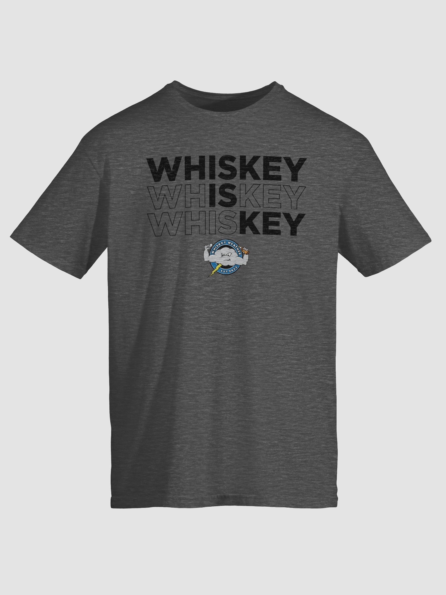 Whiskey Is Key - Whiskey Weather T-Shirt (Black Letters) product image (36)