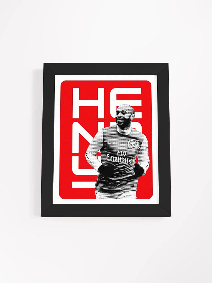 Thierry Henry BW Arsenal Name Art Framed Print product image (1)