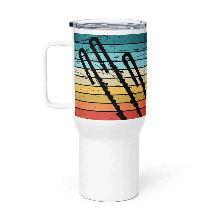 Retro Abstract Flute Stainless Steel Travel Mug - Bass product image (2)