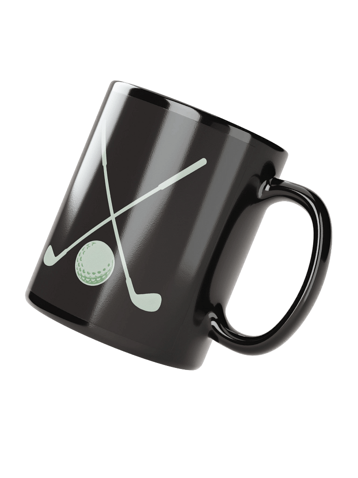 Swinging Golf Clubs Black Ceramic Coffee Mug product image (4)