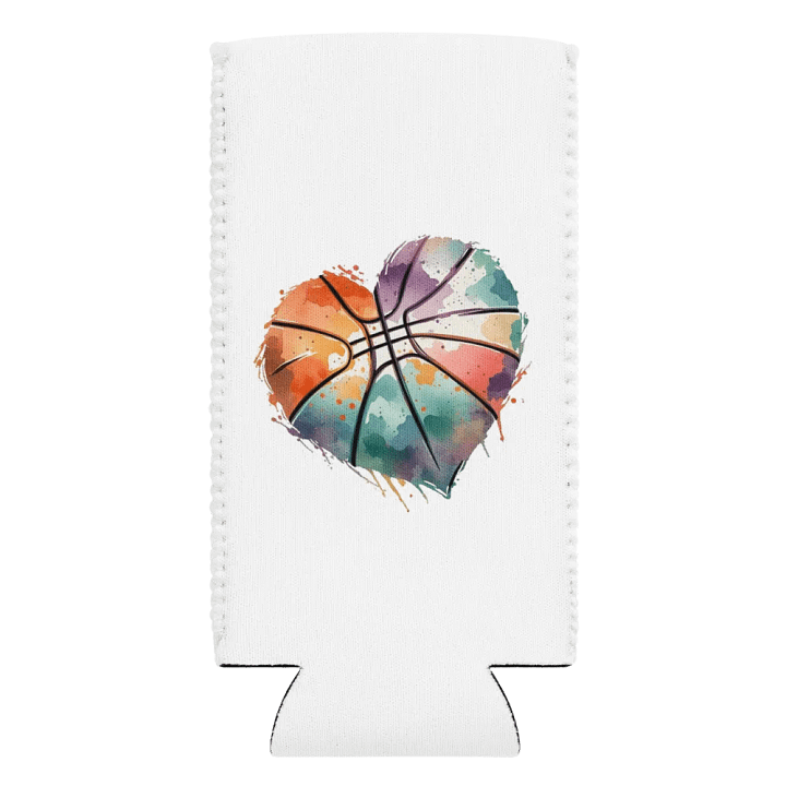 Heart Pastel Basketball Heartfelt Hoops Can Cooler product image (2)