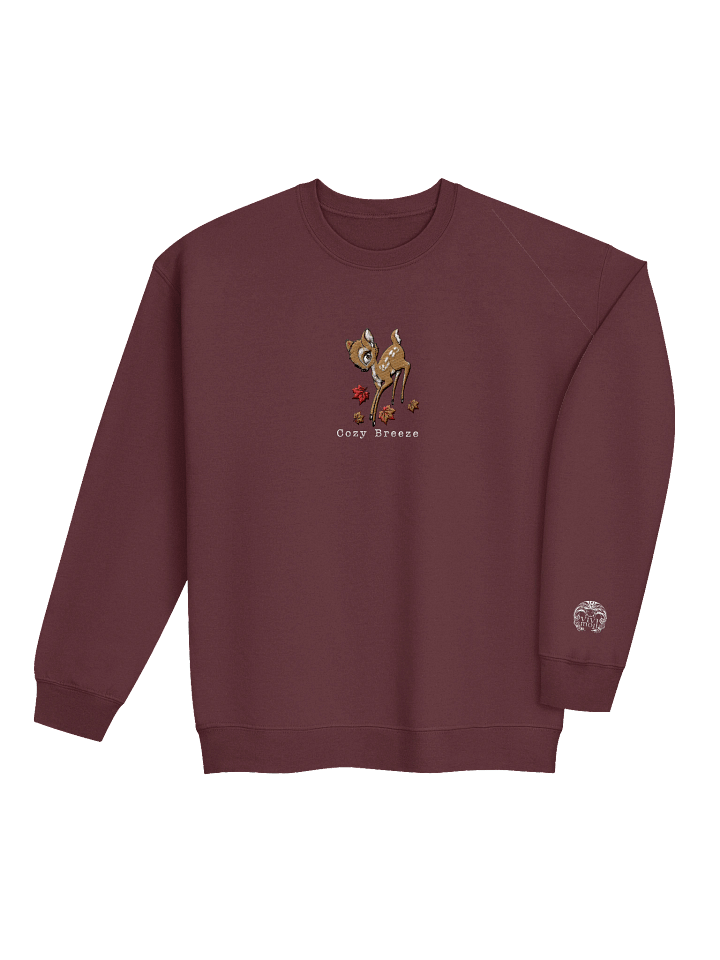Cozy Breeze Deer & Autumn Leaves Classic Crewneck product image (1)