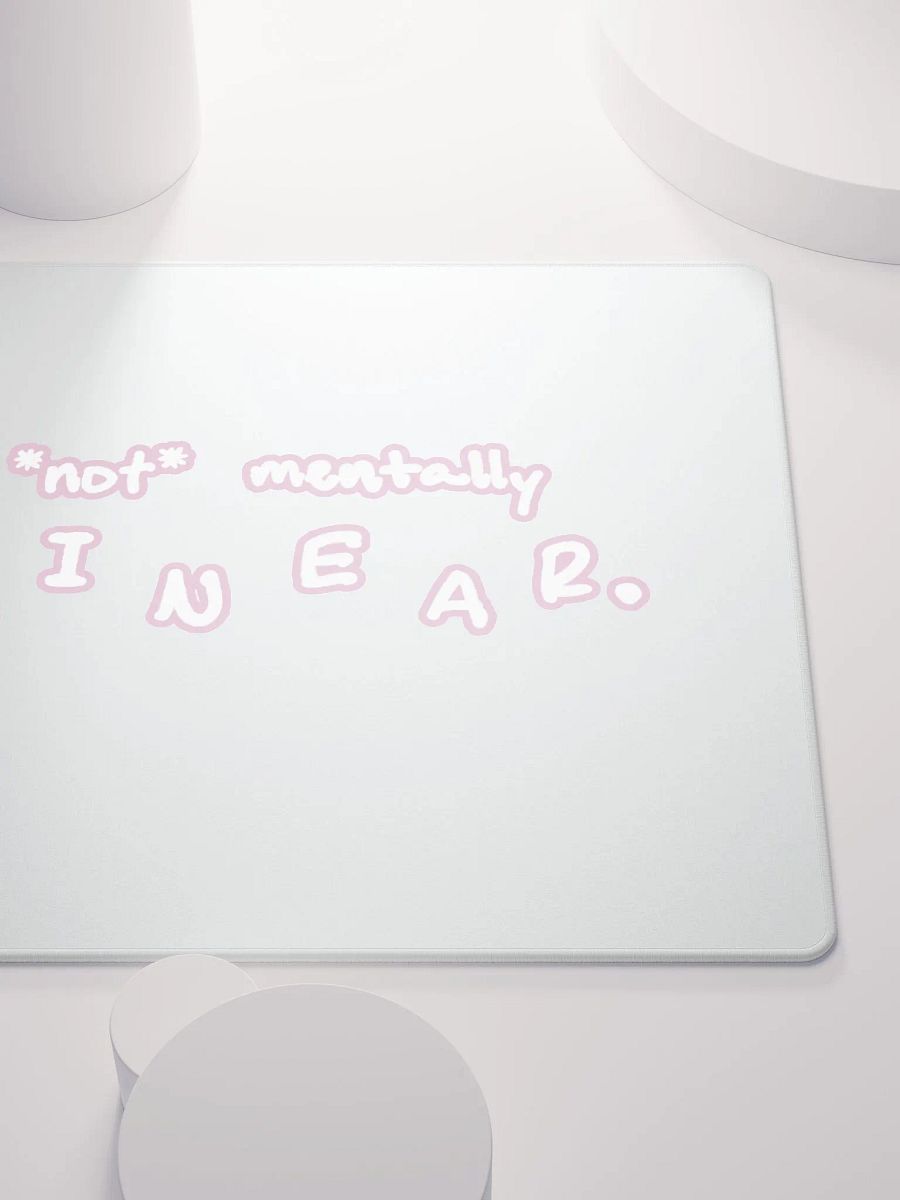 *not* mentally linear (lined design, #E1B9CE) mouse pad product image (5)