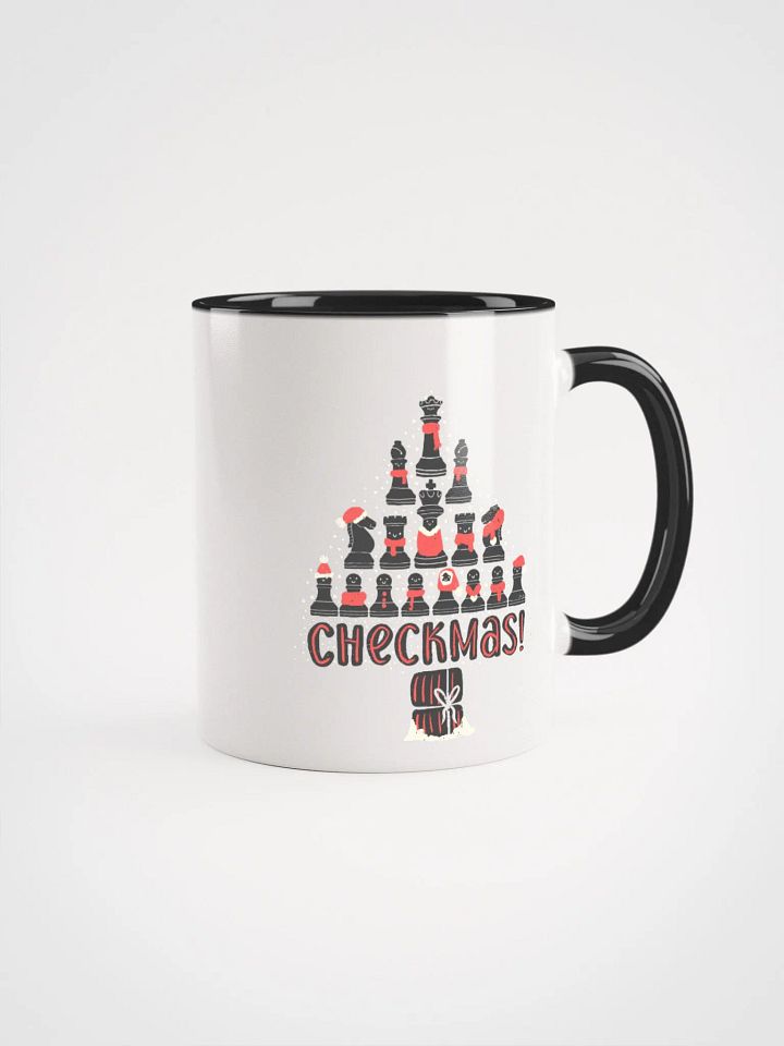 Ceramic Mug Festive Checkmate Chess - black pieces product image (1)