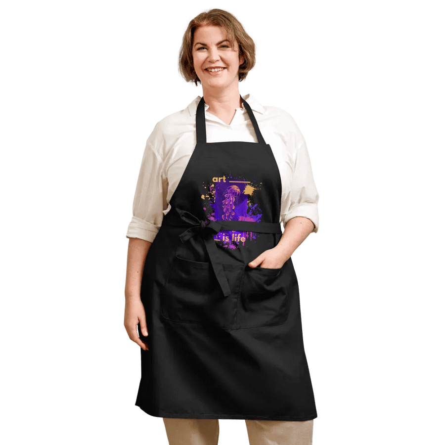 Organic Cotton Neon Jellyfish Art Apron product image (13)
