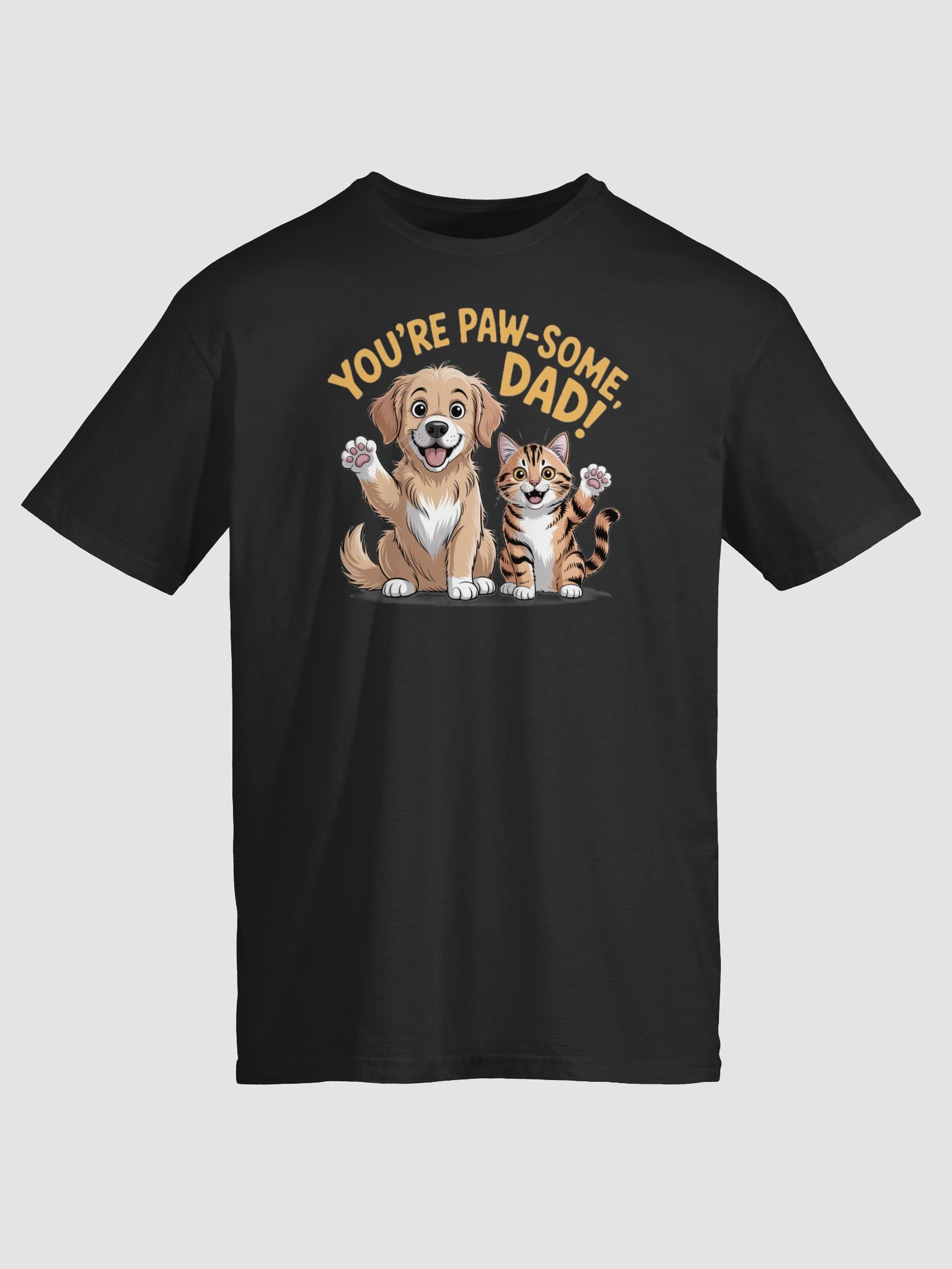 Paw-some Dad Cartoon T-Shirt product image (1)