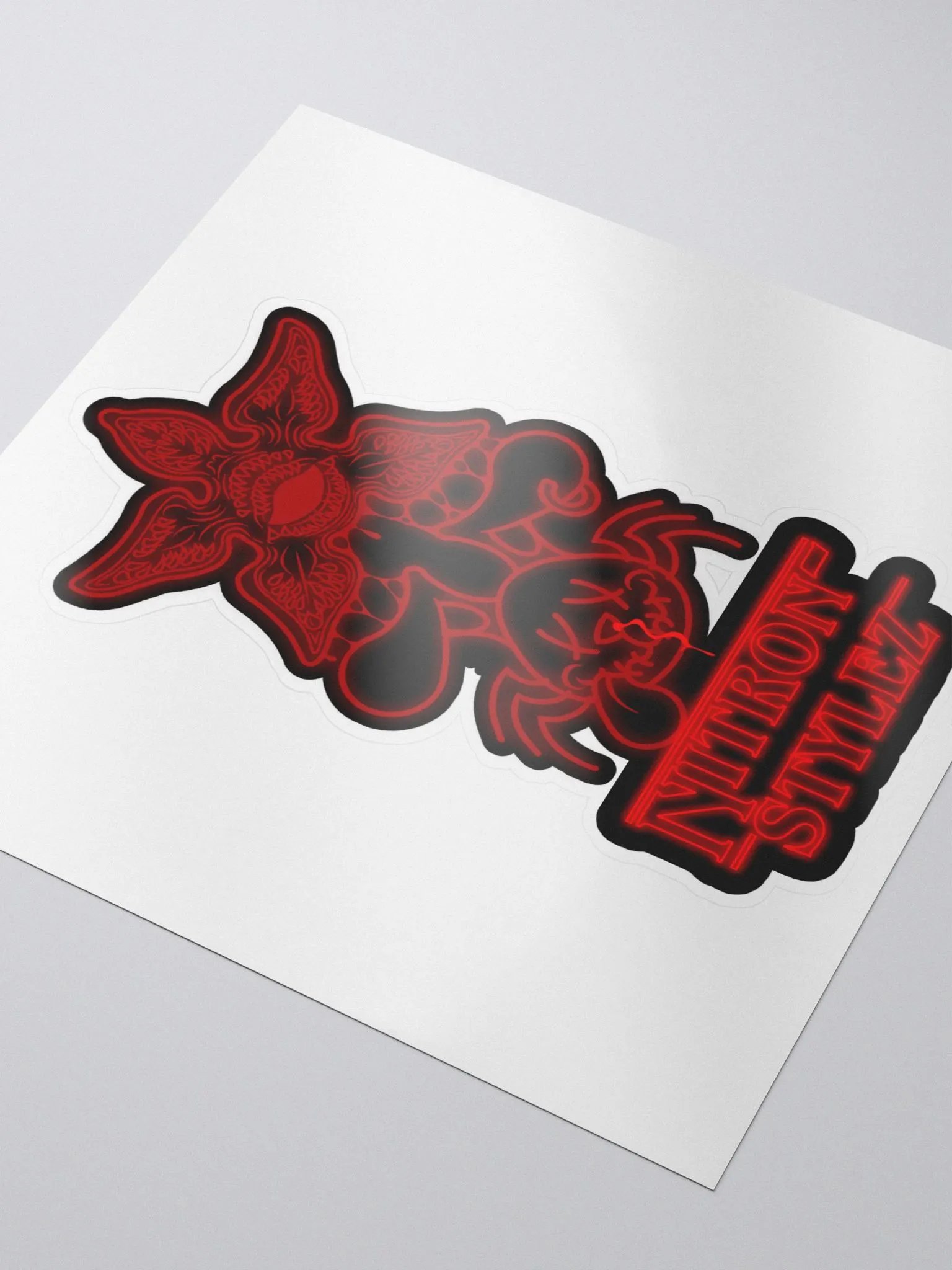Weirder Stuff Collection - Neon Red Kiss Cut Sticker product image (4)