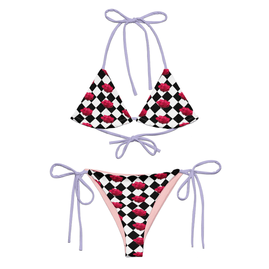 Rosy string bikini {black and white} product image (2)