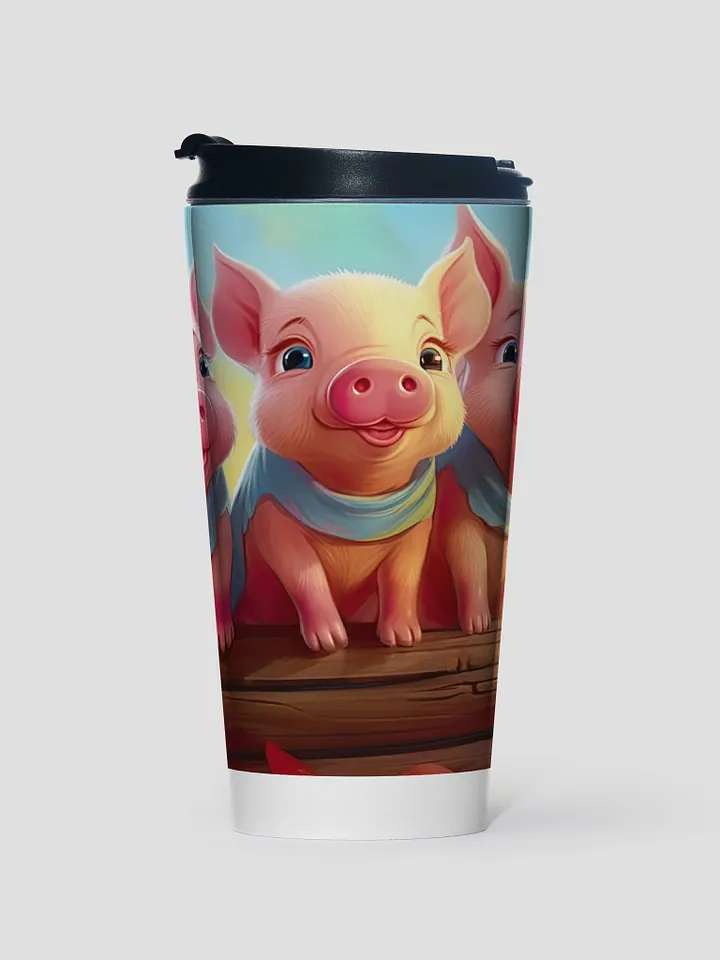Cheerful Piglets Stainless Steel Travel Mug product image (1)