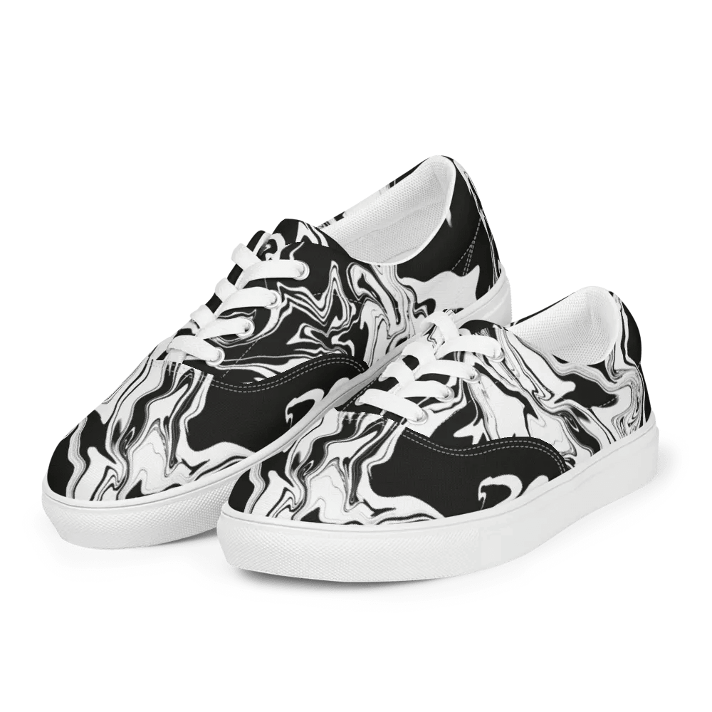 Monochrome Swirl Lace-Up Shoes product image (4)