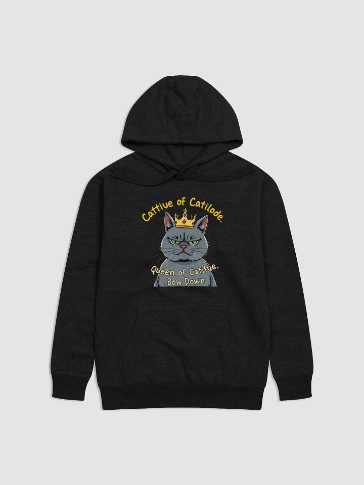 Cattitude Queen: Bow Down to Feline Royalty Unisex Hoodie product image (4)