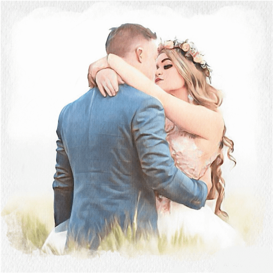 Custom watercolor portrait from photo, personalized watercolor portrait, wedding gift, anniversary gift, Valentine Gift, gift for couple product image (2)
