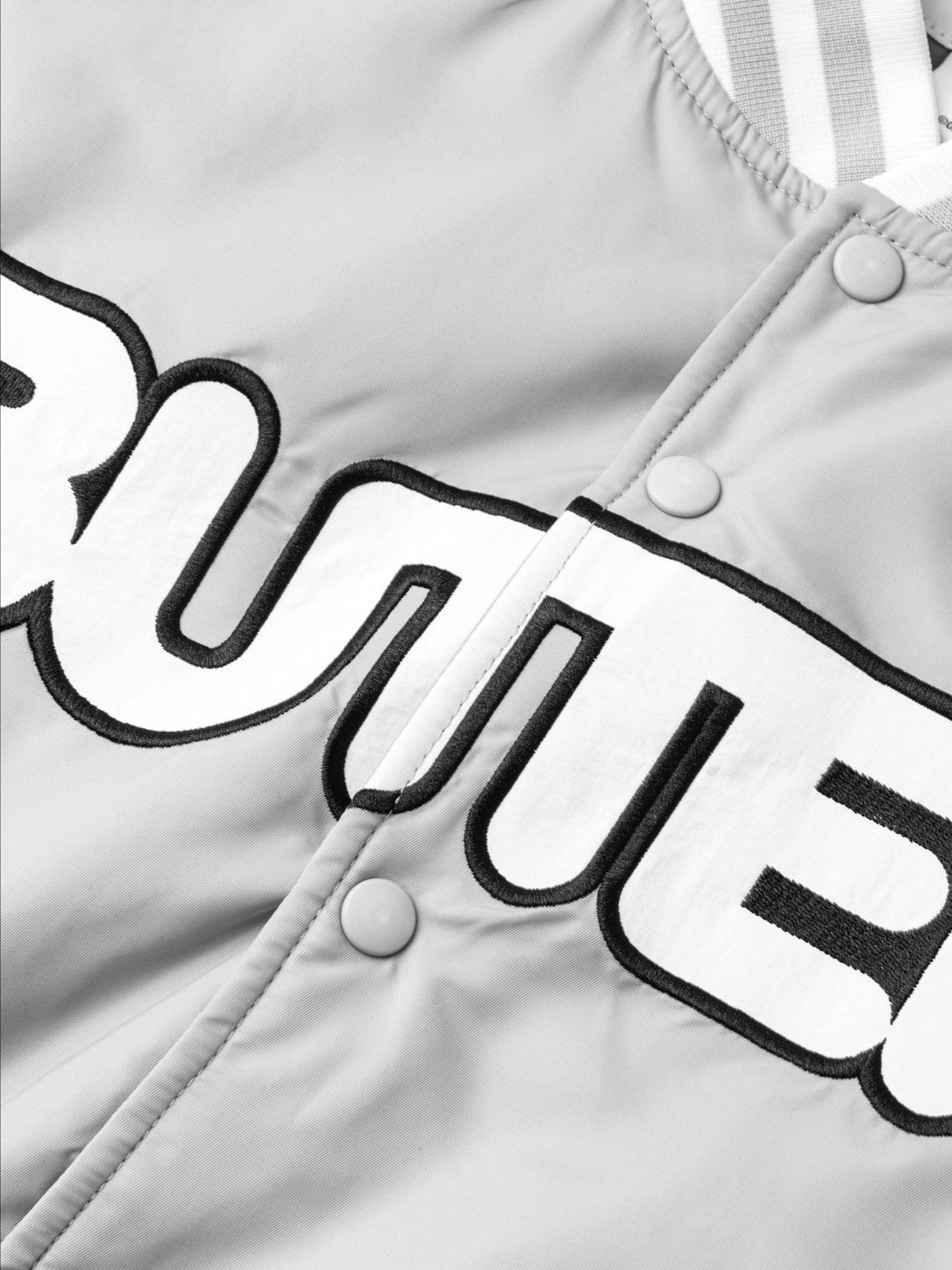Grey Nylon Bomber Jacket product image (3)