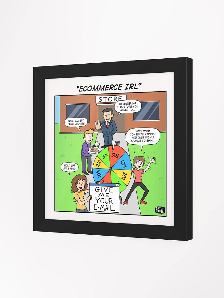 "eCommerce IRL" framed poster (10″×10″) product image (2)