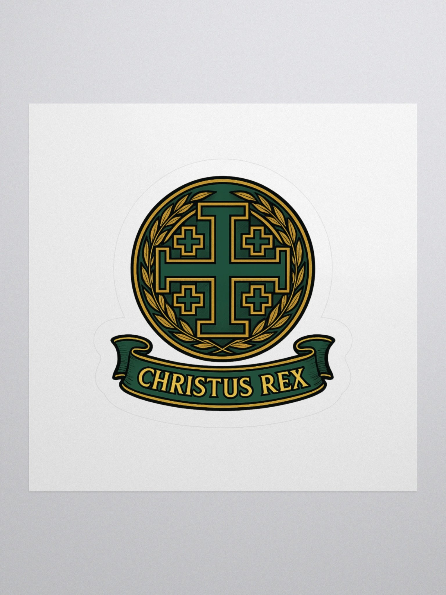 Jerusalem Cross Christus Rex sticker product image (3)