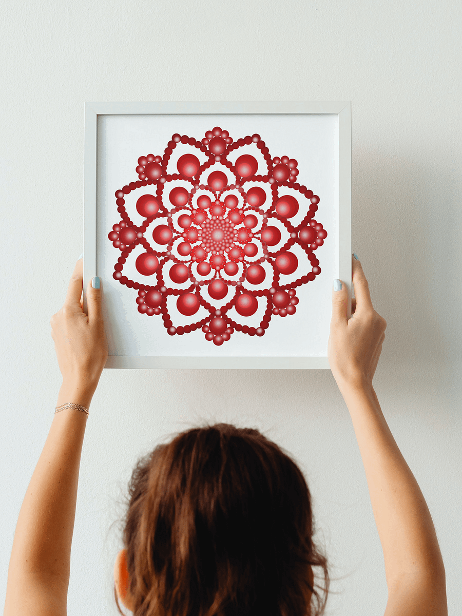 Red Dot Mandala Posters, 2 JPG Files product image (3)