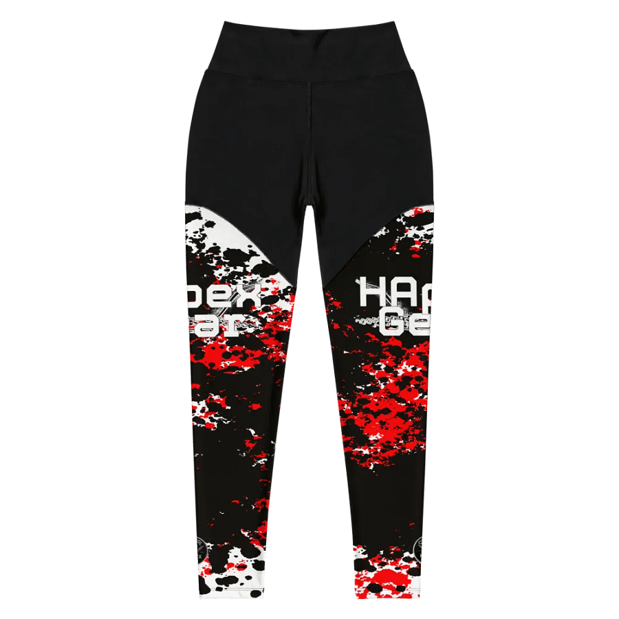 White HApex Gear Black Logo Sports Leggings product image (4)