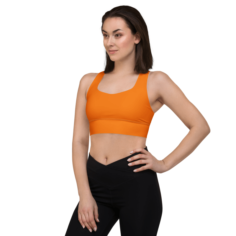 Plain Color Orange Sports Bra product image (3)