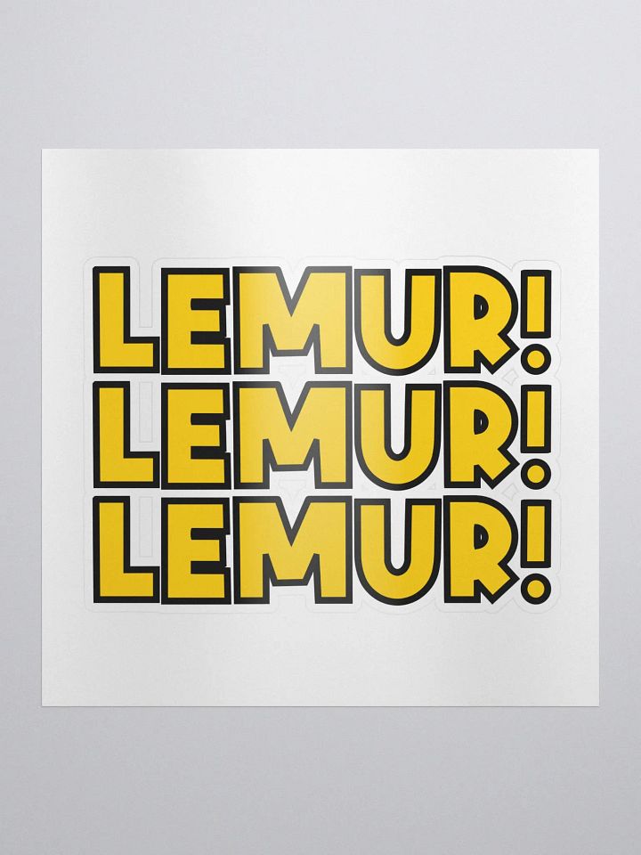 Lemur Lemur Lemur Kiss Cut Sticker product image (1)