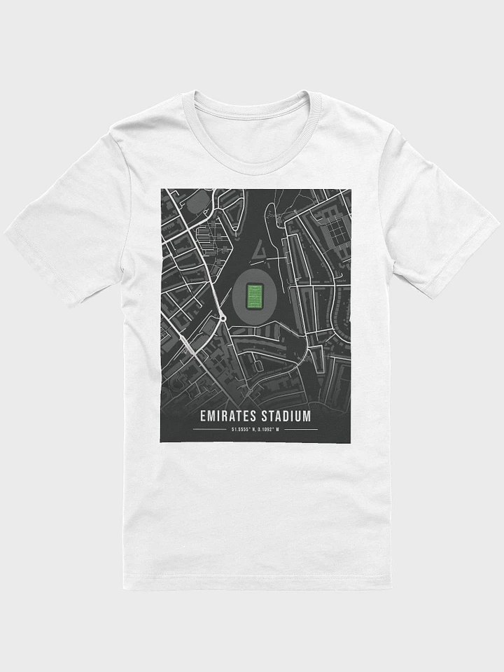 Arsenal Stadium Black Map Design T-Shirt product image (1)