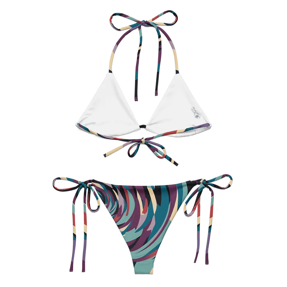 Abstract Lithographic Pattern Design String Bikini - V5 product image (5)