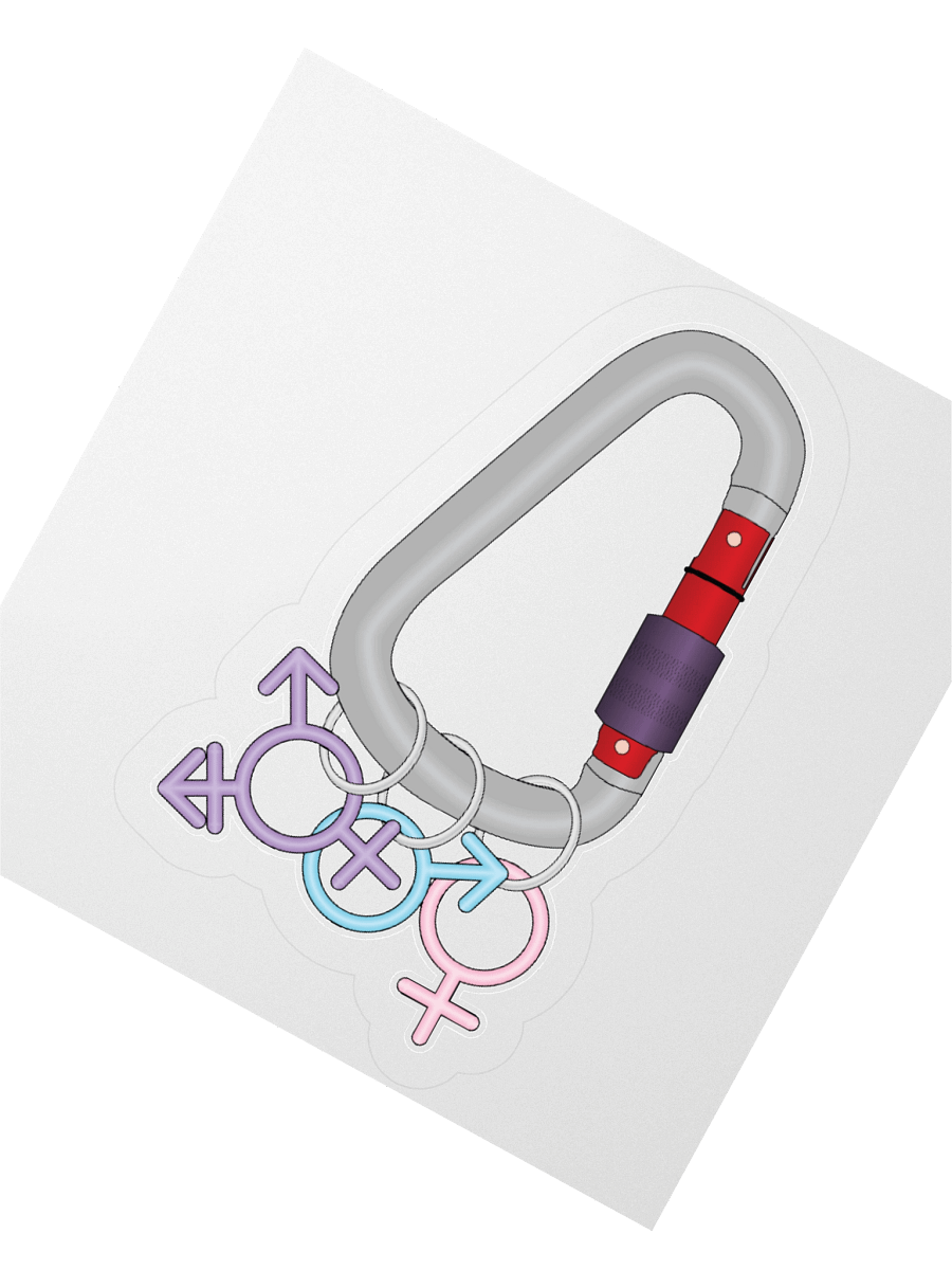 Gender Carabiner Sticker product image (5)
