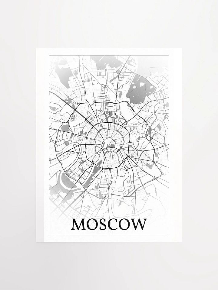 Moscow, Russia, city map print product image (1)