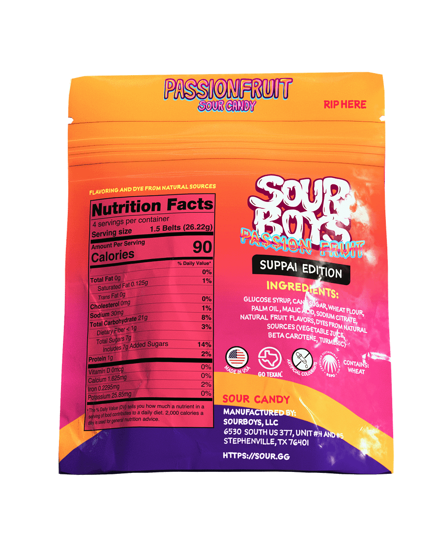PassionFruit Sour Belts - SourBoys product image (2)
