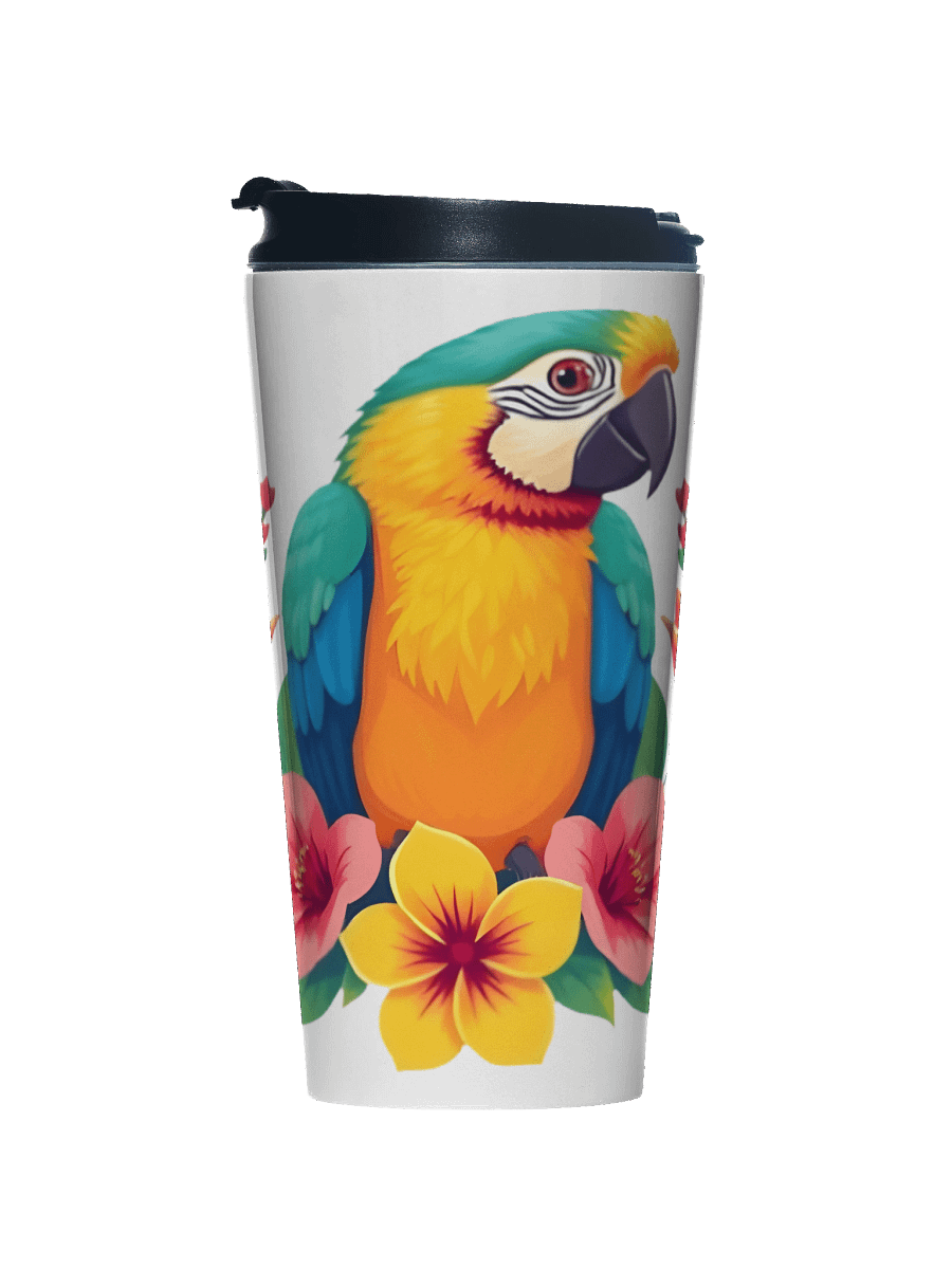 Floral Parrot Travel Mug product image (1)