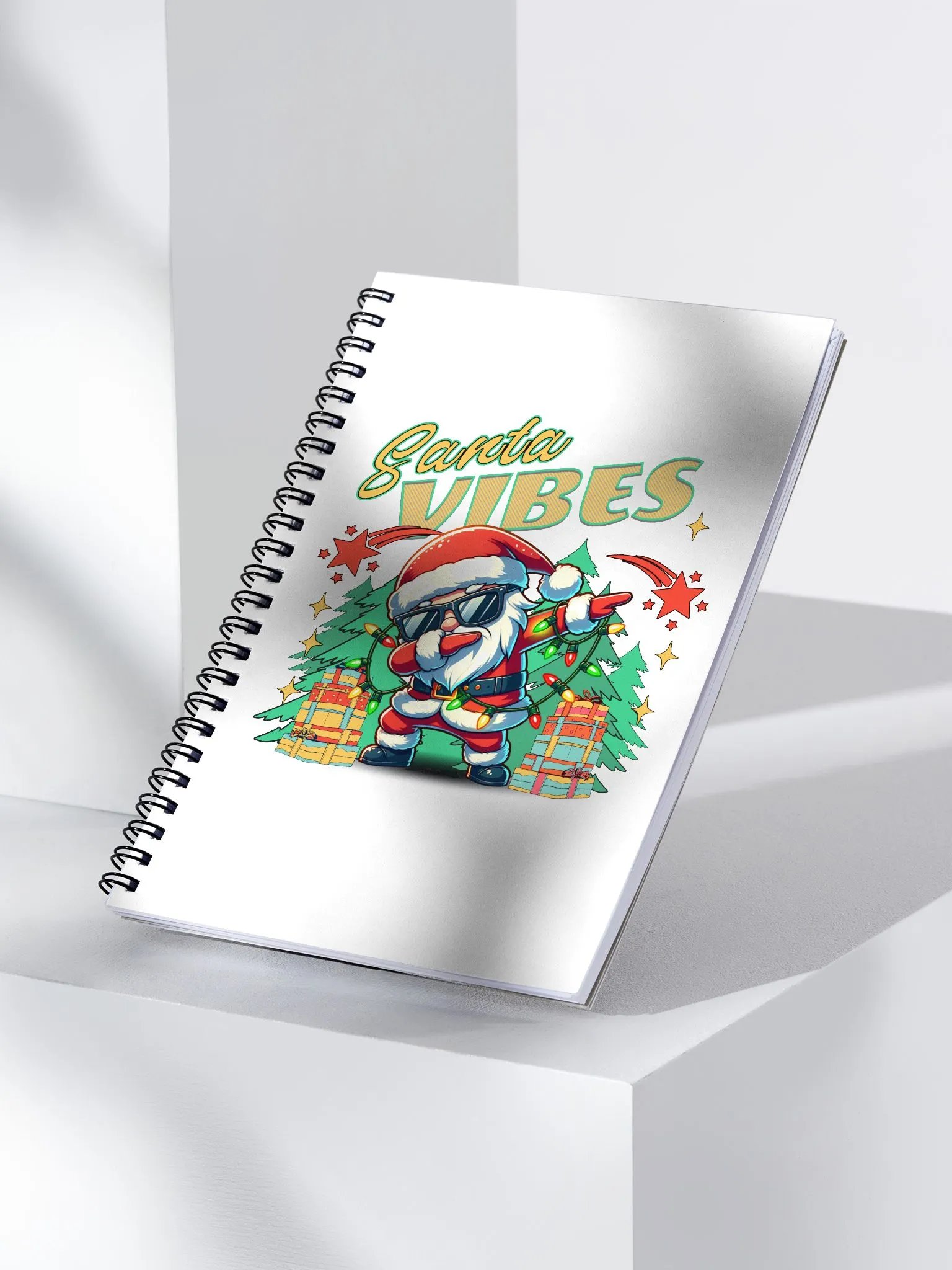 Santa Vibes Dabbing Spiral Notebook product image (2)