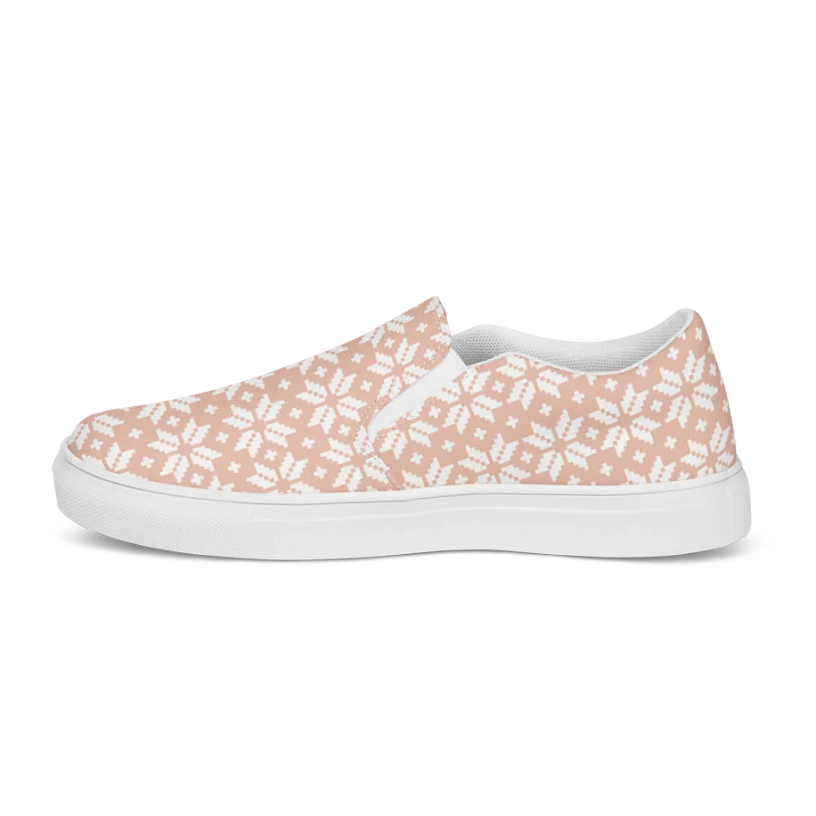 Pink Blossom Criss Cross Stitch Slip-Ons product image (10)