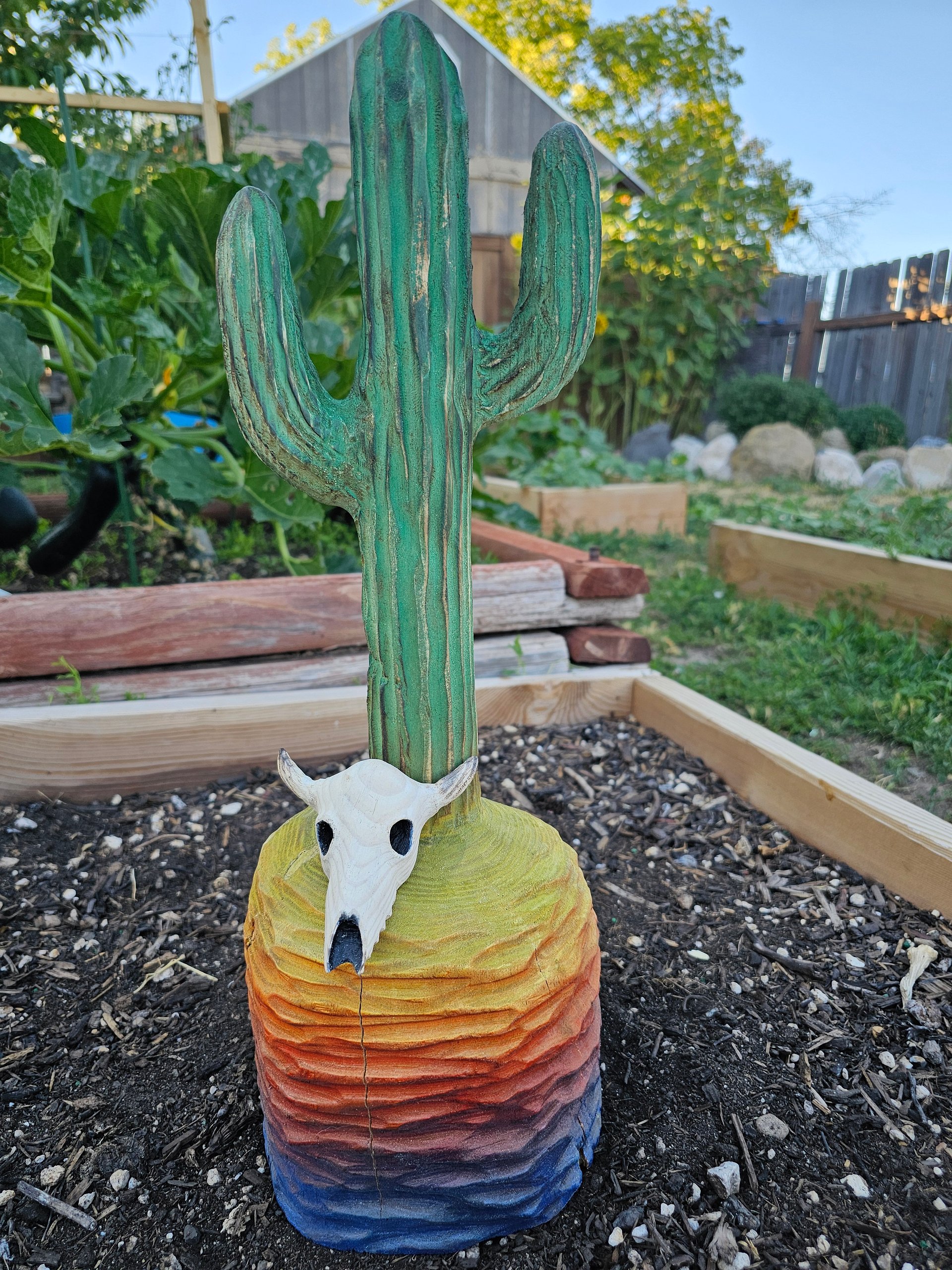 Saguaro Sunset Cactus Carving product image (1)