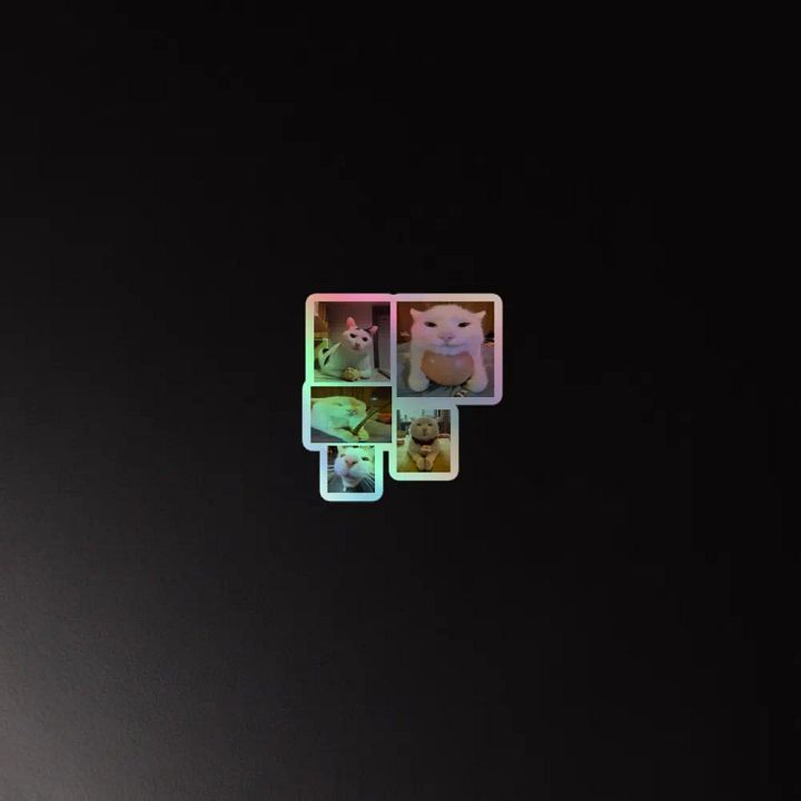 Whimsical Cat Holographic Sticker Sheet product image (4)