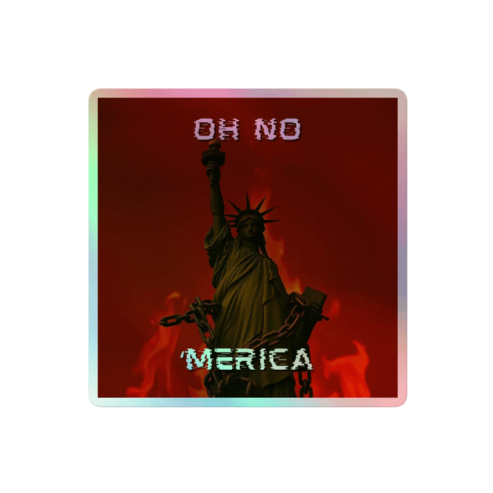 "MERICA BURNING STICKER product image (2)