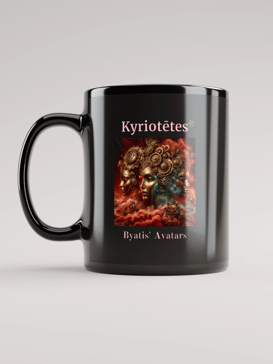 Supernal Kyriotētes | Black Glossy Mug product image (6)