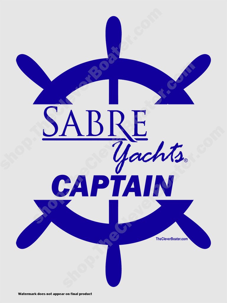 Sabre Yachts Captain - T-Shirt - Light Shirt w/Blue Logo product image (2)