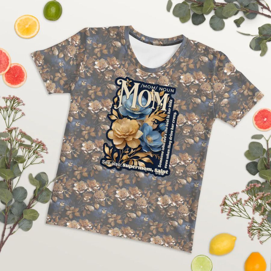 Funny Mom Floral All Over Print T-shirt product image (12)